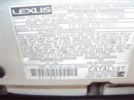 1998 LEXUS ES300, 3.0L AUTO, COLOR WHITE, STK Z15848